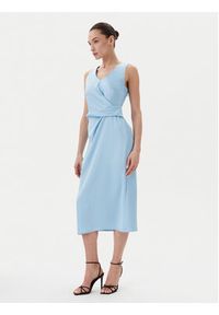 Rinascimento Sukienka koktajlowa CFC0122928003 Błękitny Regular Fit. Kolor: niebieski. Materiał: syntetyk. Styl: wizytowy #3