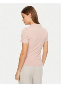 TOMMY HILFIGER - Tommy Hilfiger Polo 1985 WW0WW43225 Różowy Slim Fit. Typ kołnierza: polo. Kolor: różowy. Materiał: bawełna #4