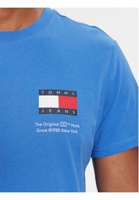 Tommy Jeans T-Shirt Essential Flag DM0DM18263 Niebieski Slim Fit. Kolor: niebieski. Materiał: bawełna #2