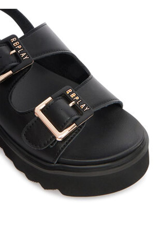 Replay - REPLAY Sandały GWF5D .000.C0008S Czarny. Kolor: czarny. Materiał: skóra