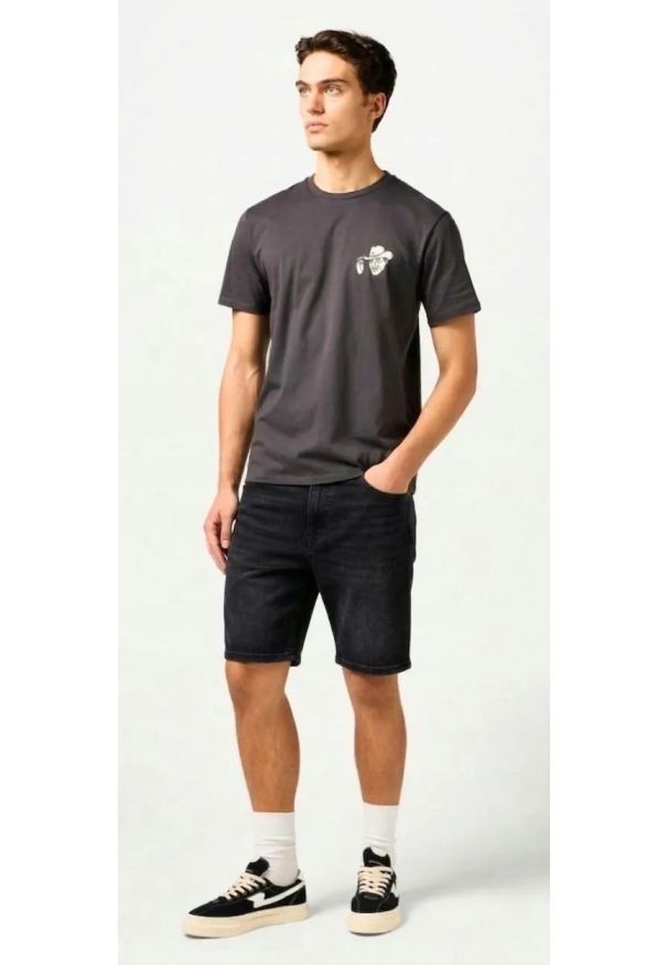 Wrangler - MESKIE SPODENKI WRANGLER FRONTIER SHORT BLACK RINSE 112371345