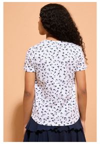 bonprix - T-shirt z elastycznej bawełny organicznej (2 szt.). Okazja: na co dzień. Kolor: biały. Materiał: bawełna. Długość rękawa: krótki rękaw. Długość: krótkie. Wzór: nadruk, jednolity. Styl: casual #3