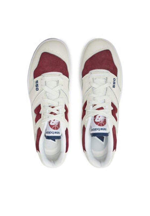 New Balance Sneakersy BB550VRC Biały. Kolor: biały. Materiał: skóra