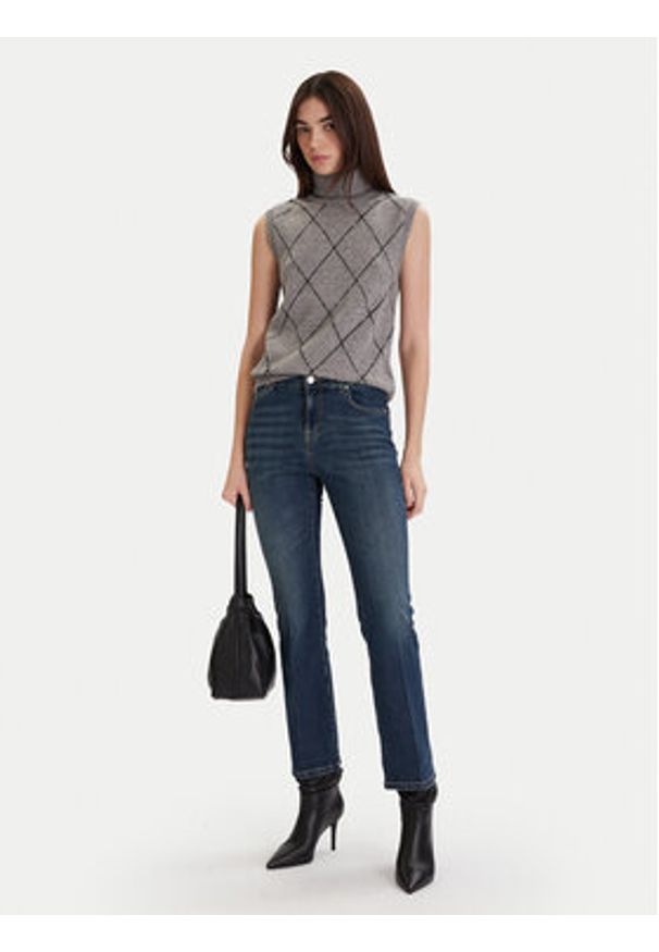 ViCOLO Jeansy DF5102 Niebieski Bootcut Fit. Kolor: niebieski