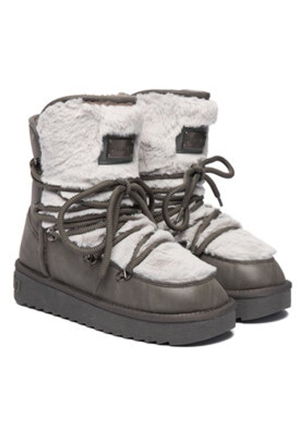 D.Franklin Śniegowce DFSH370022 Szary. Kolor: szary. Materiał: skóra