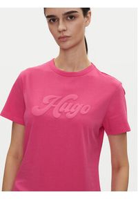 Hugo - HUGO T-Shirt Damacia_4 50539101 Różowy Regular Fit. Kolor: różowy. Materiał: bawełna #5