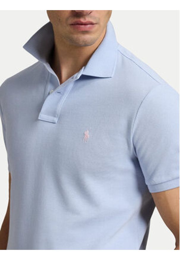 Polo Ralph Lauren Polo 710536856454 Błękitny Slim Fit. Typ kołnierza: polo. Kolor: niebieski. Materiał: bawełna