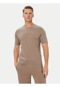 BOSS T-Shirt Logo 50553652 Beżowy ciemny Regular Fit. Kolor: beżowy. Materiał: bawełna #1