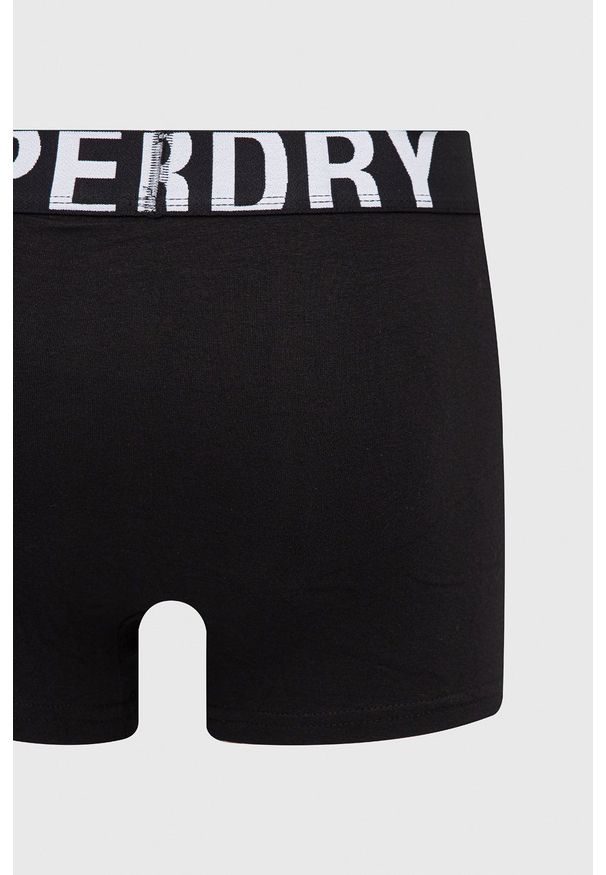 Superdry Bokserki (2-pack) kolor czarny. Kolor: czarny. Materiał: bawełna