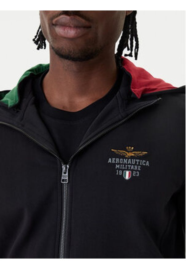 Aeronautica Militare Bluza 261FE2097UF00674 Czarny Regular Fit. Kolor: czarny. Materiał: bawełna