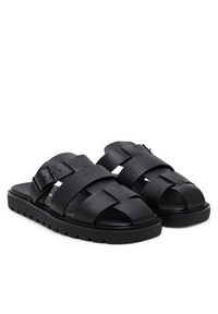 Calvin Klein Jeans Klapki Sq Molded Sandal Fisherman YM0YM01220 Czarny. Kolor: czarny. Materiał: skóra #5