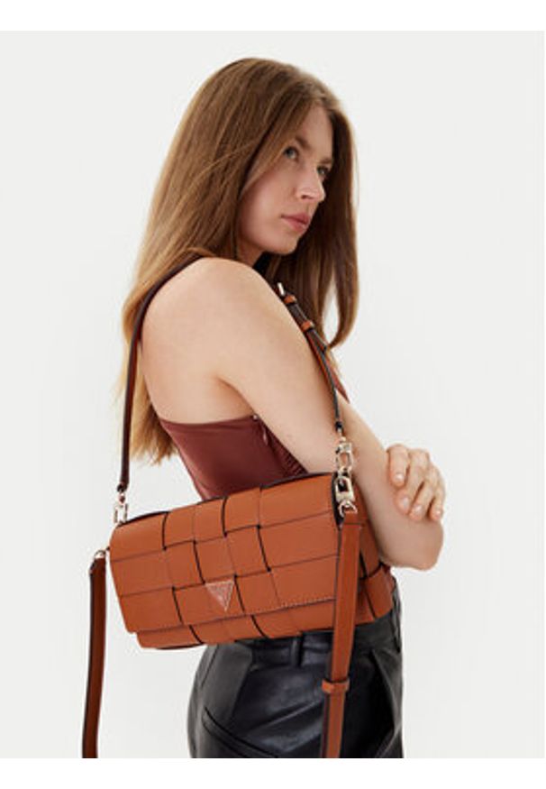 Guess Torebka Maylee HWWG96 61190 Brązowy. Kolor: brązowy. Materiał: skórzane