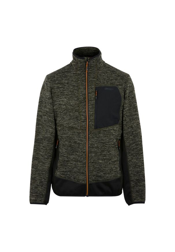 Regatta - Męska Bluza Polarowa Baslinn. Kolor: szary, wielokolorowy, brązowy, zielony. Materiał: polar. Styl: sportowy. Sport: turystyka piesza