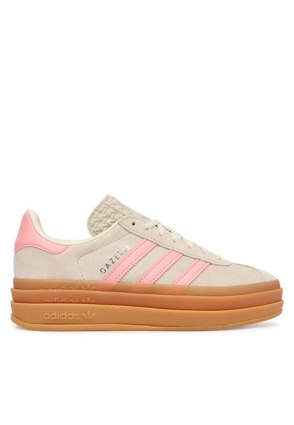 Adidas - adidas Sneakersy Gazelle Bold JQ7409 Beżowy. Kolor: beżowy. Materiał: zamsz, skóra. Model: Adidas Gazelle