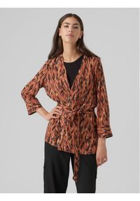 Vero Moda Bluzka Easy 10297344 Brązowy Relaxed Fit. Kolor: brązowy. Materiał: wiskoza