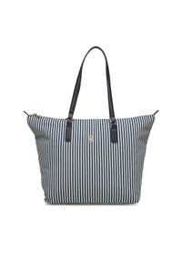 TOMMY HILFIGER - Tommy Hilfiger Torebka Poppy Summer Tote AW0AW17203 Granatowy. Kolor: niebieski