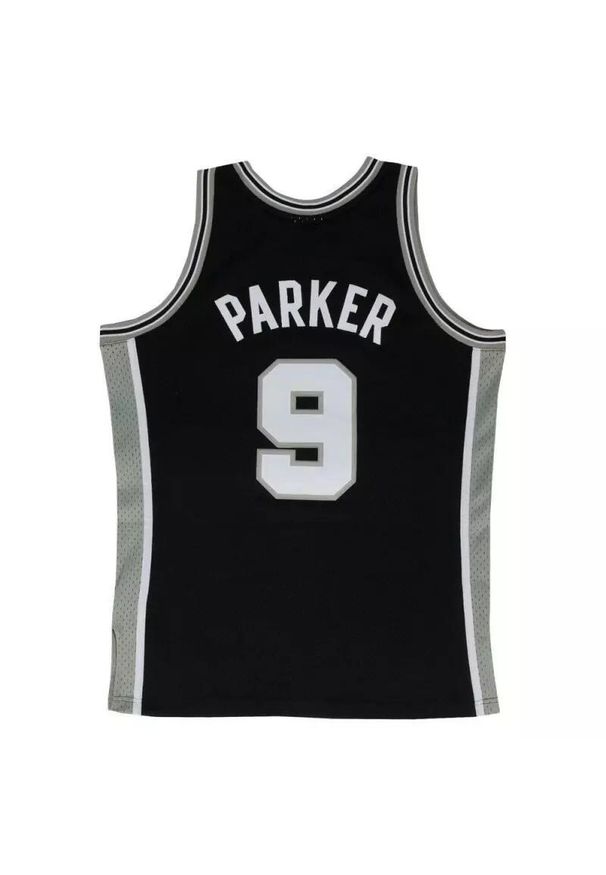 Mitchell & Ness - Koszulka męska do koszykówki Mitchell & NBA San Antonio Spurs Spurs Tony Parker. Kolor: czarny. Sport: koszykówka