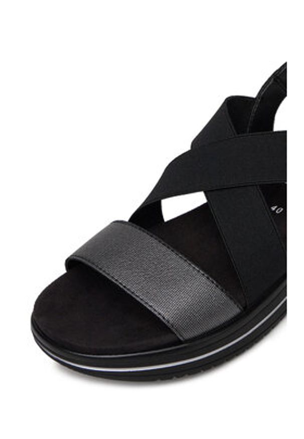 Remonte Sandały D1J50-02 Czarny. Kolor: czarny. Materiał: syntetyk, materiał