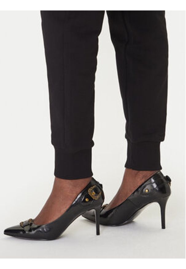 Versace Jeans Couture Spodnie dresowe 80HAAT01 CF01T Czarny Regular Fit. Kolor: czarny. Materiał: bawełna