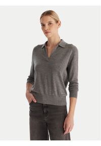 Calvin Klein Sweter LV044A305G Szary Regular Fit. Kolor: szary. Materiał: syntetyk #1