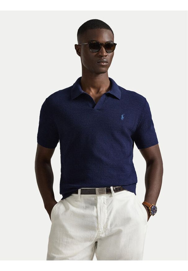 Polo Ralph Lauren Polo 710B13891004 Granatowy Regular Fit. Typ kołnierza: polo. Kolor: niebieski. Materiał: bawełna