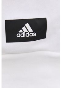 adidas Performance Bluza H24083 damska kolor biały z kapturem z nadrukiem. Typ kołnierza: kaptur. Kolor: biały. Materiał: materiał. Wzór: nadruk #2