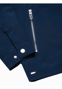 Ombre Clothing - Kurtka męska przejściowa C482 - granatowa - L. Kolor: niebieski. Materiał: poliester. Styl: klasyczny