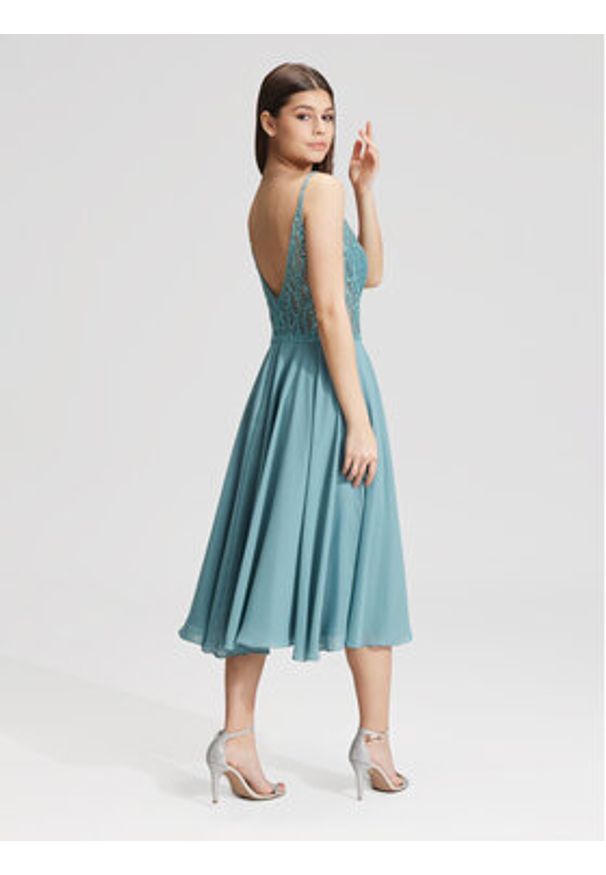 Hey Kyla Sukienka koktajlowa 5AC106HK Niebieski Slim Fit. Kolor: niebieski. Materiał: syntetyk. Styl: wizytowy