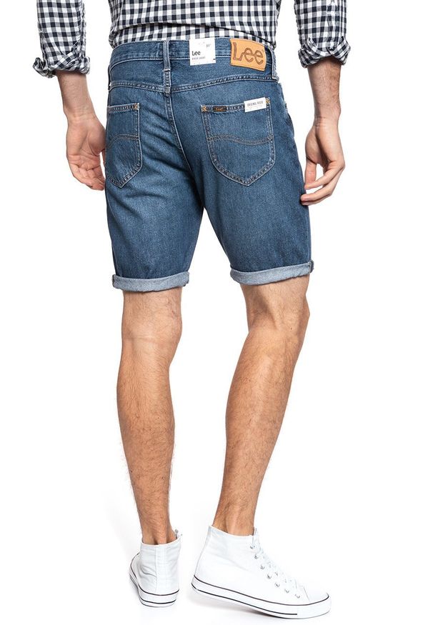 Lee - SPODENKI LEE RIDER SHORT FLICK DARK L73FLJKA 112120537. Materiał: jeans