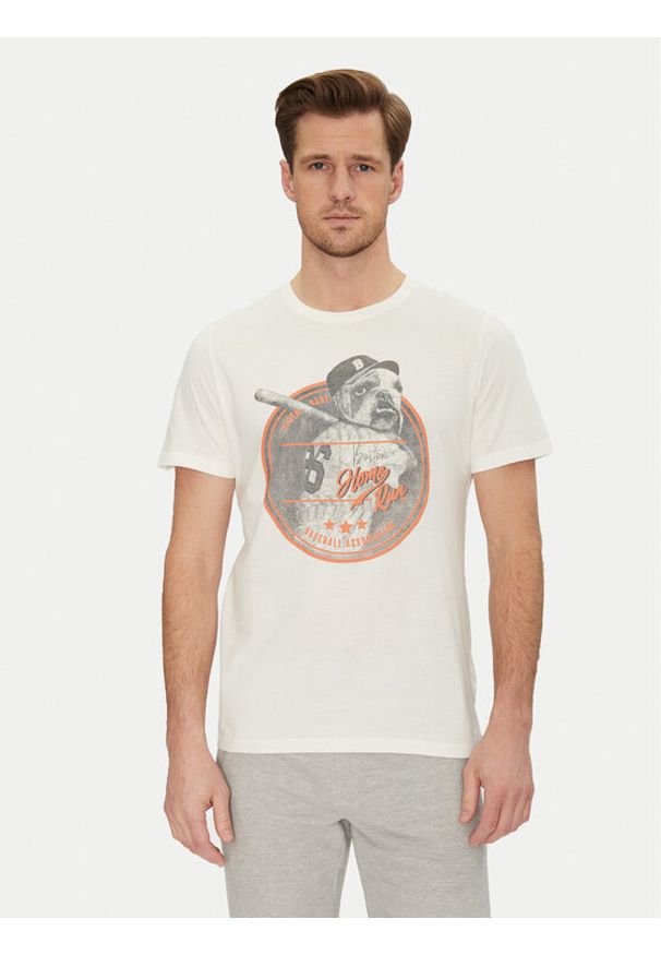 Blend T-Shirt 20717764 Biały Regular Fit. Kolor: biały. Materiał: bawełna