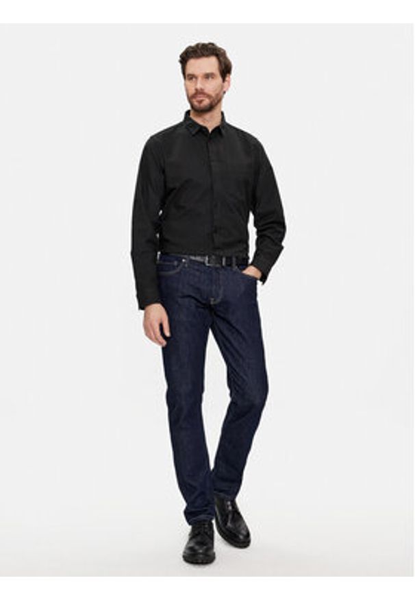Calvin Klein Koszula Oxford K10K112155 Czarny Regular Fit. Kolor: czarny. Materiał: bawełna
