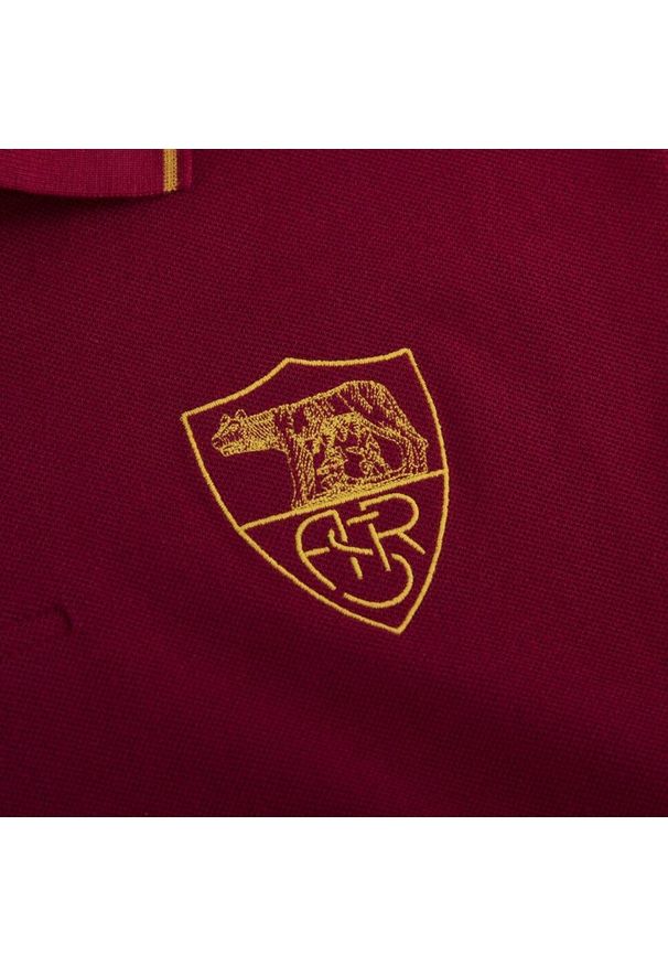COPA FOOTBALL - Koszulka polo AS Roma Heritage Rosso. Typ kołnierza: polo. Kolor: czerwony. Materiał: materiał. Sport: piłka nożna