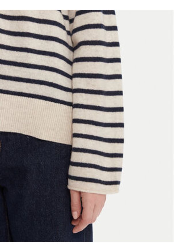 TOMMY HILFIGER - Tommy Hilfiger Sweter WW0WW46438 Écru Regular Fit. Materiał: wełna