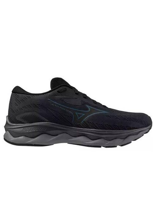 Buty do biegania męskie Mizuno Wave Serene Gtx. Kolor: czarny. Materiał: materiał, syntetyk. Szerokość cholewki: normalna. Model: Mizuno Wave