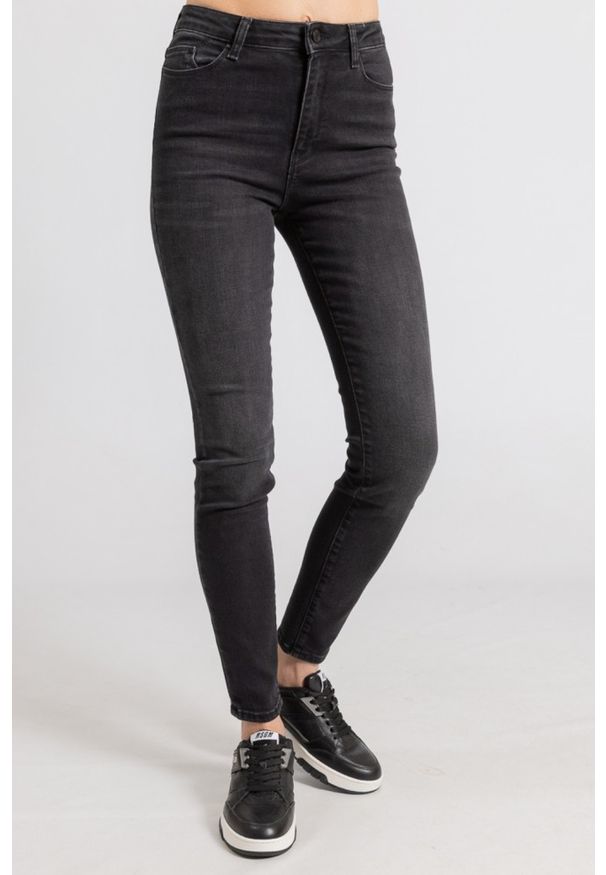 Karl Lagerfeld - KARL LAGERFELD Czarne jeansy damskie Skinny Denim. Okazja: na co dzień. Kolor: czarny. Styl: casual