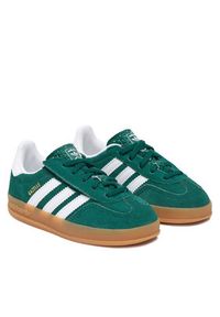 Adidas - adidas Sneakersy Gazelle Indoor Comfort Closure Elastic Lace IH9130 Zielony. Kolor: zielony. Materiał: skóra, zamsz. Model: Adidas Gazelle #8