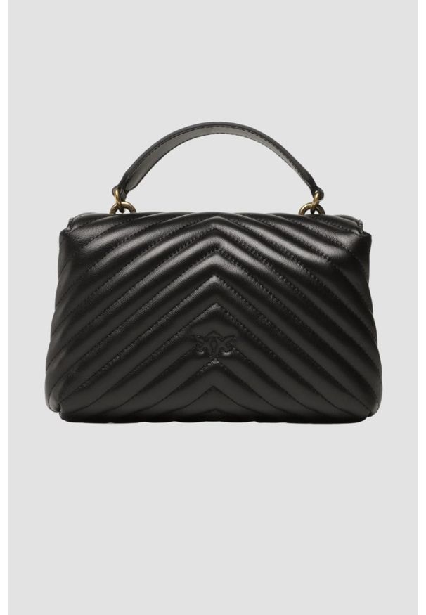 Pinko - PINKO Czarna torebka Love Lady Puff Mini CL. Kolor: czarny. Materiał: skórzane. Styl: elegancki