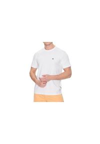 Koszulka sportowa męska Napapijri Salis. Kolor: biały. Materiał: bawełna. Sport: turystyka piesza #1