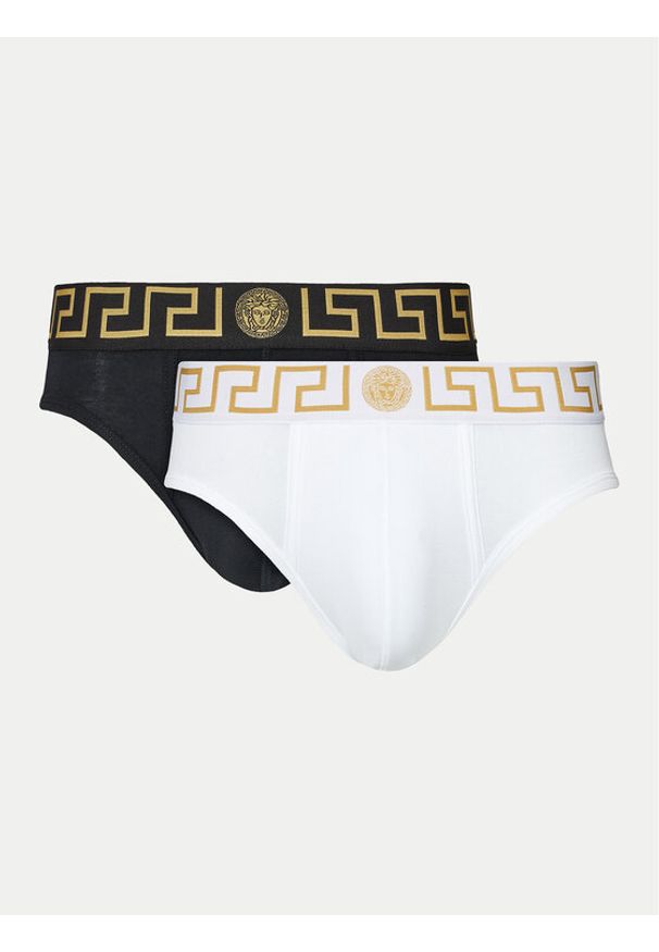 VERSACE - Versace Komplet 2 par slipów AU10180 1A10011 Czarny. Kolor: czarny. Materiał: bawełna