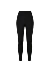 Damskie legginsy z wysoką talią Urban Classics biker tech mesh. Stan: podwyższony. Kolor: czarny. Materiał: mesh #1
