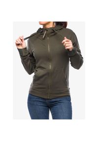 SUPER.NATURAL - Bluza rozpinana damska Super.natural Solution Hoodie. Kolor: zielony