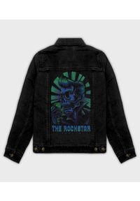 MegaKoszulki - Kurtka jeansowa damska Rockstar. Materiał: jeans. Wzór: nadruk. Sezon: wiosna. Styl: klasyczny #1