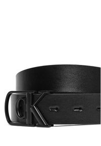 Calvin Klein Pasek Męski Curve Monogram Buckle 32Mm Rev LV04D7021G Czarny. Kolor: czarny. Materiał: skóra #3