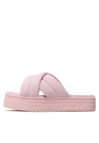 Tommy Jeans Klapki Fltfrm Sandal EN0EN02116 Różowy. Kolor: różowy. Materiał: materiał #3