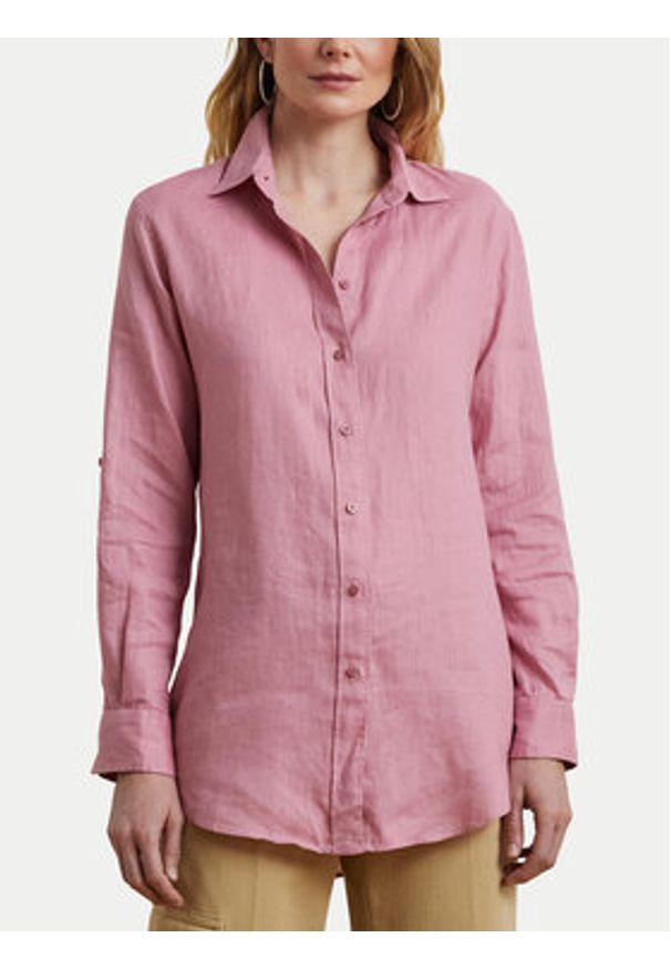 Lauren Ralph Lauren - LAUREN RALPH LAUREN Koszula 200782777067 Różowy Relaxed Fit. Kolor: różowy. Materiał: len