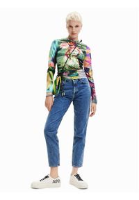 Desigual Jeansy Mayo 23SWDD36 Niebieski Mom Fit. Kolor: niebieski