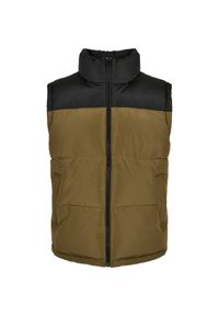 Kurtka Urban Classics block puffer. Kolor: czarny, wielokolorowy, zielony. Materiał: puch #1