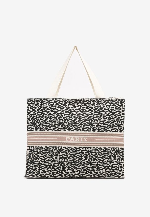 Renee - Czarna Torebka Typu Shopper o Prostokątnym Kształcie Salania. Kolor: czarny. Sezon: lato