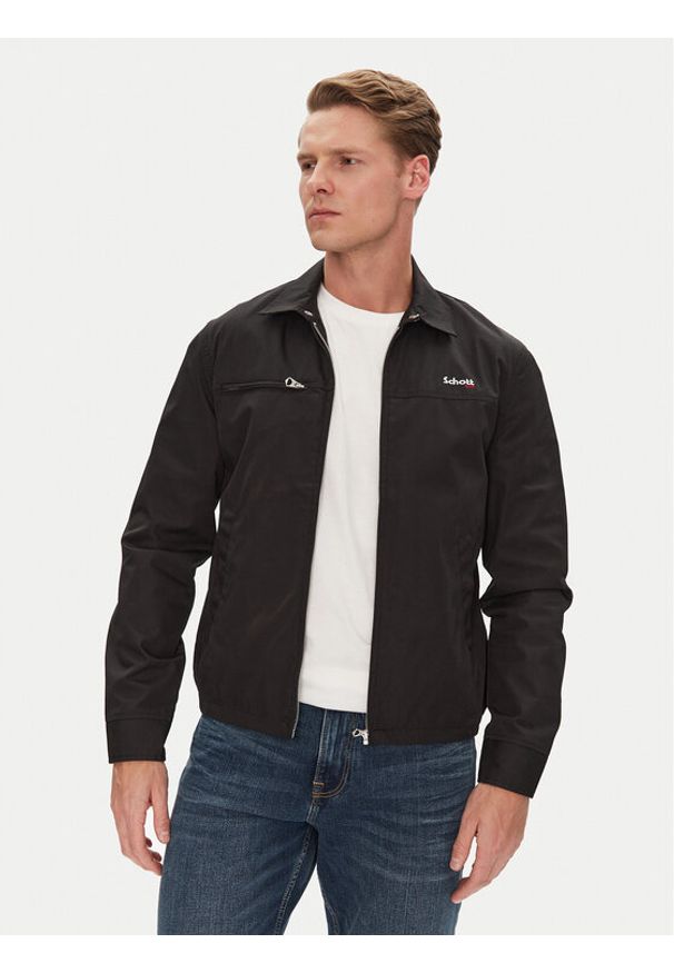 SCHOTT N.Y.C. Kurtka przejściowa CADAMS Czarny Regular Fit. Kolor: czarny. Materiał: bawełna, syntetyk