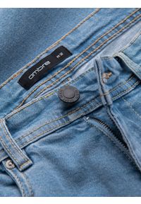 Ombre Clothing - Szorty męskie jeansowe z podwiniętymi nogawkami – błękitne V2 - Rozmiar: XL. Okazja: na co dzień. Kolor: niebieski. Materiał: jeans. Długość: krótkie. Wzór: aplikacja, ze splotem. Sezon: lato. Styl: casual, elegancki #5
